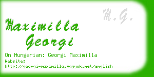 maximilla georgi business card